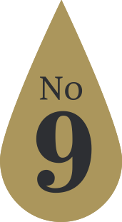 Goldenes Markenzeichen der No.9 Distillery Germany